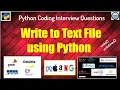 contents to text file using Python An IT Professional Python Coding Interview questions