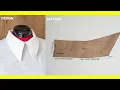 Make Shirt Collar Pattern Easy Tutorial Using Single Pattern Piece 1 method 2 styles