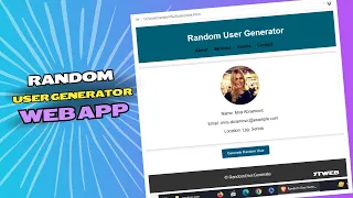 Random User Generator Web App Create Fake User Generator Website using HTML CSS and JavaScript