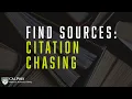 Find Sources Using Citation Chasing
