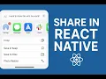 Implement Share Functionality in React Native with One Click 2025 latest