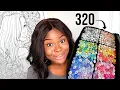Using ALL 320 MARKERS on a SINGLE COLORING PAGE