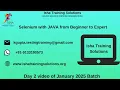 Selenium with Java Day 2 On 30th Jan 2025 Call or WhatsApp us on 91-9133190573 to Enroll