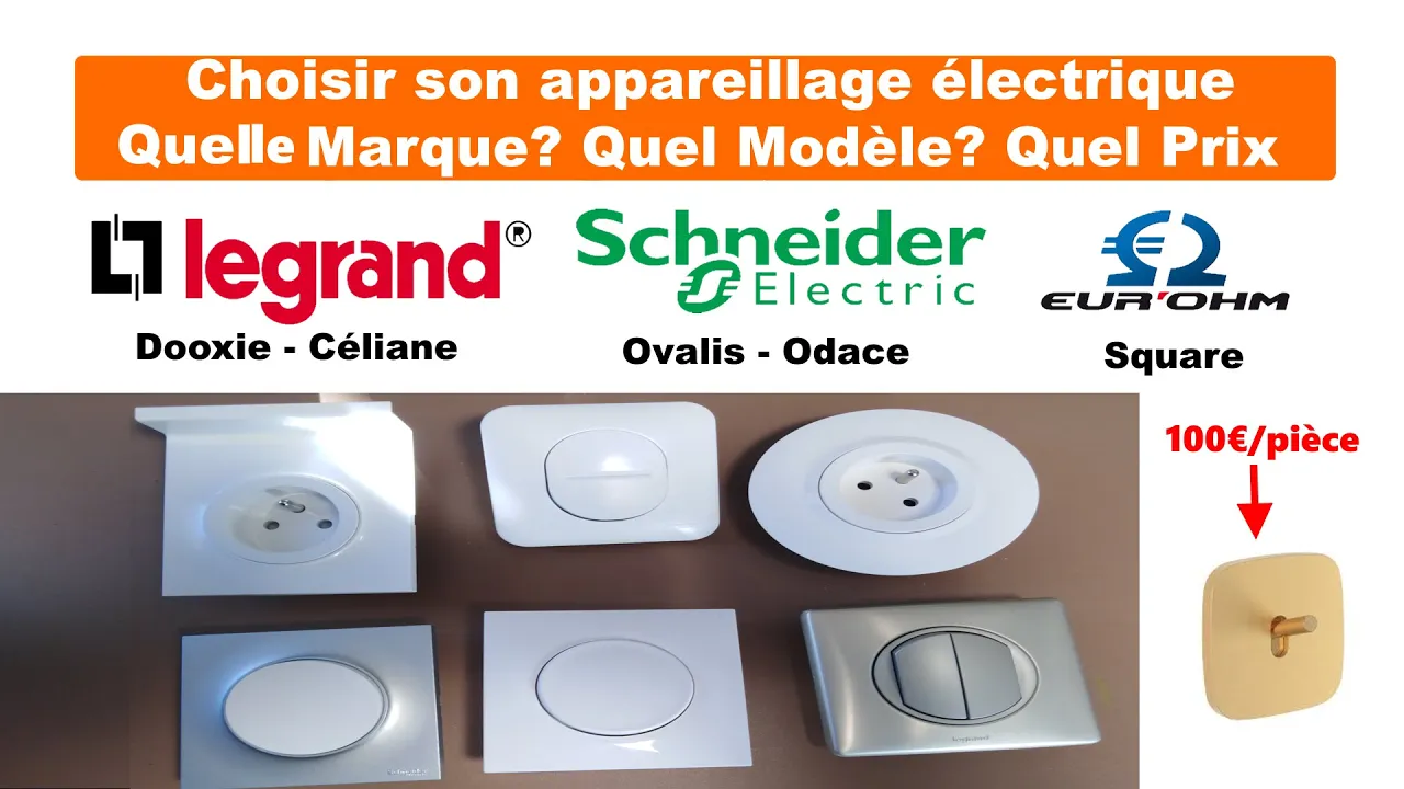 Comparatif des appareillages électriques (Odace, Dooxie)