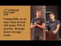 PostgreSQL as an open data format 100x TPC-H queries through direct storage reads PConf dev 2026