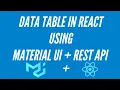 React Material UI Data Grid Table Tutorial - Rendering Data Dynamically Using a REST API