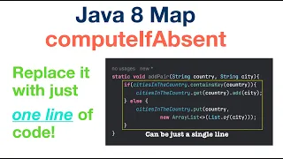 Java 8 Clean Code How to use computeIfAbsent method to prepare multi-value HashMap