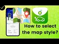 How to select the map style on BP Fuel and Charge