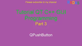 QT C GUI Tutorial 3 - QPushButton