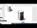 Cylinder in Chrome Canvas