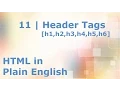 HTML5 Tutorial for Beginners 11 The Header Tag h1 h2 h3 h4 h5 h6 - Learn HTML