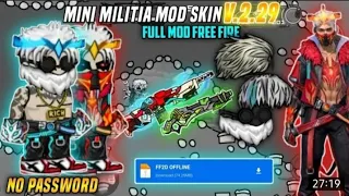 تنزيل لعبة Mini Miltia بمود فري فاير جميع السكنات بدون انترنت روعة الاندرويد 