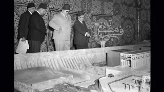 الملك فاروق يضع حجر أساس السد العالي 