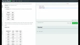 Hackerrank SQL Solution Basic SQL - Employee Names
