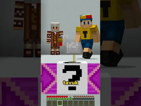 Minecraft'ta KOMİK BLOK bilmece !! #shorts