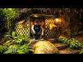 Download Lagu Building an Amazing Hidden Shelter Inside a Cave in Heavy Rain. Bushcraft and  Survival Skills MP3