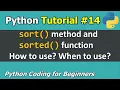 Tutorial sort method and sorted function How are they different - Python for Beginners