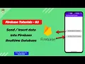 Firebase Tutorials in Android Studio Sending data to Firebase Realtime Database Part - 3