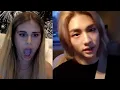Stray Kids Hyunjin Handsome Blonde Korean Man in a Car on Omegle