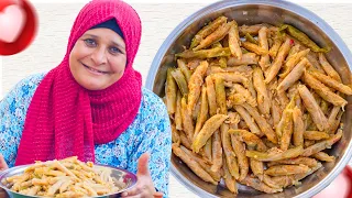 محشي كرنب فلاحي اصلي و لحمة مسلوقة ومحمرة مع ام احمد 