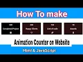 Animation Counter on Website is made from javascript html css bangla tutorials