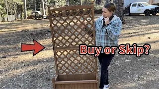 100 Wood super easy to assemble Great qualityGarveeLife 1PC Wood Planter Box with Trellis - 29 5