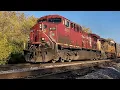 CP 8576 UP 5554 Westbound towards Elgin IL CP 253 Railfaning Chicago suburbs October 21st 2022