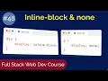 CSS for Advance Display Property inline-block none Full Stack Web Development Tutorials