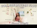 COLLEGE MOVE IN DAY VLOG 2024 suite tour first day of classes at villanova university