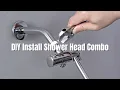 How to Install Hibbent Rainfall Shower Head Handheld Showerhead Combo Installation Tutorial