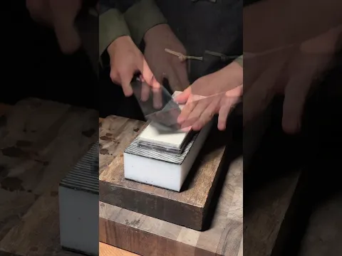 Blue soda, sharpness test!  #fyp #knife #satisfying #knifesharpening #kitchenhacks #knifesharpener