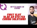 INFYTQ FIRST SLOT 10 00 AM 6TH FEB 2021 HANDS ON CODING QUESTION SOLUTIONS