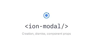Ionic Components Modals