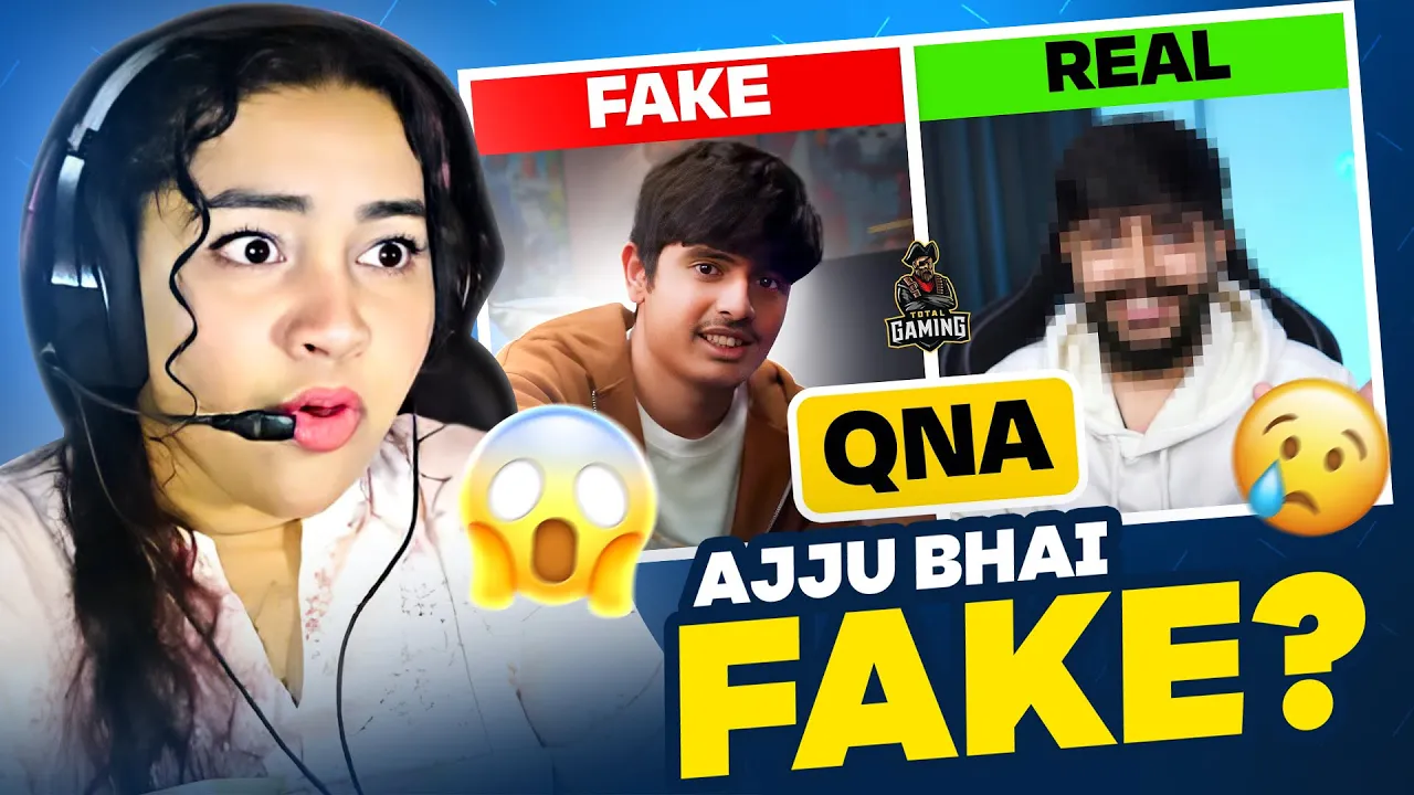 AJJU BHAI REAL FACE? 😨 REACTION ON AJJU BHAI / TOTAL GAMING QNA @TotalGaming093 #freefire