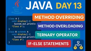 Java Day 13 Method Overloading Overriding Ternary Operator If-Else Statements Explained