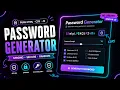Build a Password Generator with HTML CSS JavaScript Glassmorphism UI Strength Meter