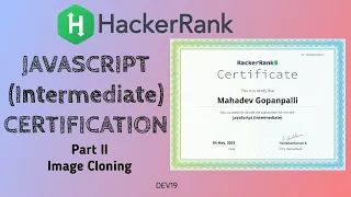 JavaScript Intermediate Image Cloning Problem Hackerrank Certifications