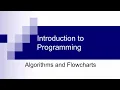 Java Lecture 1 Introduction to Programming Algorithms and Flowcharts