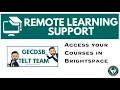 Access Your Courses in Brightspace
