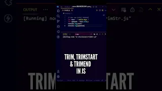 Useful String Trim Method in JavaScript very less people know