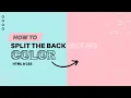 HTML CSS - How to Split a Background color background two color