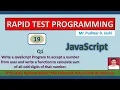 Accept number write function to display sum of all odd digits of its number in JS Joshi P D
