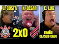 Download Lagu REAÇÕES DOS NARRADORES ULISSES COSTA, NILSON CÉSAR E EDER LUIZ à CORINTHIANS 2X0 ATHLETICO PR