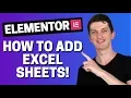 How To Add Excel Table To Elementor