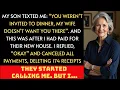 Download Lagu My Son Texted Me: “You Weren't Invited To Dinner, My Wife Doesn't Want You There.” But I...