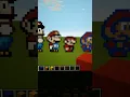 I build 8-bits to 16 bits Mario in Minecraft
