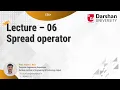ES6 Part 06 - Spread Operator