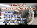 Ridgid 10-inch Dual Bevel Miter Saw - Unboxing Basic Setup
