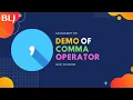 Demo of comma operator in JavaScript
