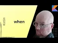 Kotlin when statement -